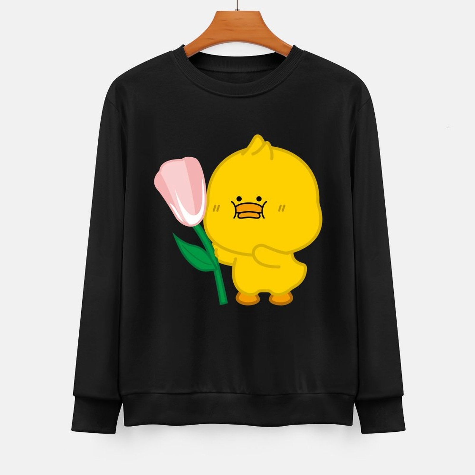 Front Patterned Long Sleeve TopStreet Printed